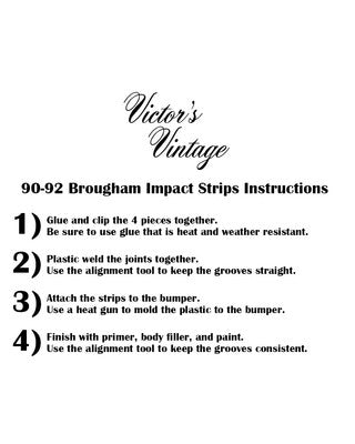 90-92 Brougham Cadillac Brougham: RWD Euro Front Impact Strips Aftermarket DIY Kit