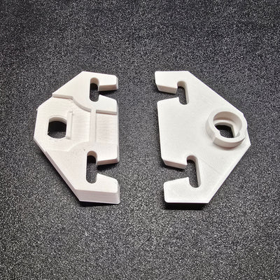 87-92 Cadillac Brougham Window Glass Brackets Pane Mount to Motor Rail (4)