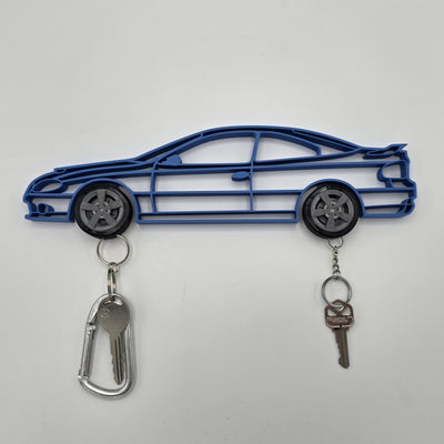 GTO Magnetic Key Hanger Wheel Keychain Set Wall Art Car Outline