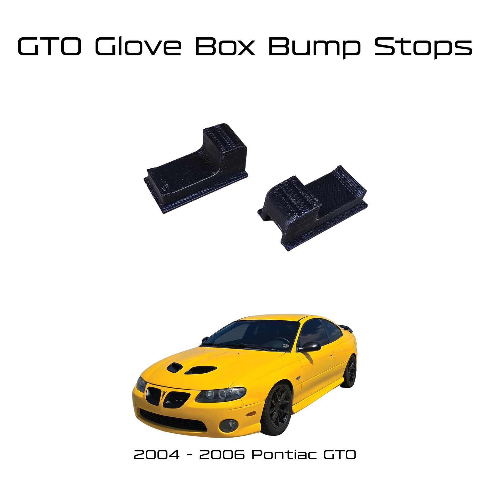 04-06 Pontiac GTO Glovebox Door Stopper Lid Compartment Box Bumper PAIR