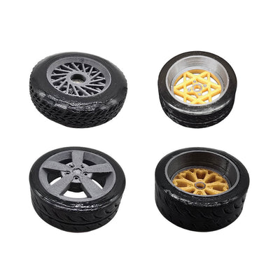 CUSTOM Wheel Miniature Car Tire Keychain | with Squishy Rubber Mini Realistic Tire | Automotive Enthusiast Gift Charm Ornament