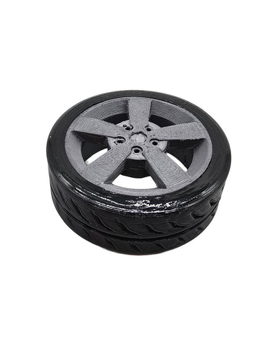 CUSTOM Wheel Miniature Car Tire Keychain | with Squishy Rubber Mini Realistic Tire | Automotive Enthusiast Gift Charm Ornament