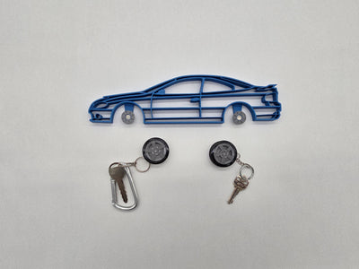 GTO Magnetic Key Hanger Wheel Keychain Set Wall Art Car Outline