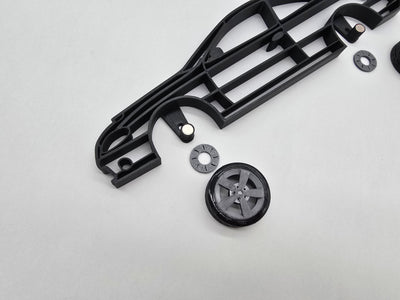 GTO Magnetic Key Hanger Wheel Keychain Set Wall Art Car Outline