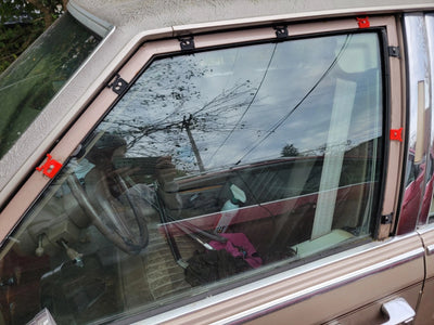 90-92 Brougham RWD Door Window Frame Chrome Molding Trim Clips 10pc SET